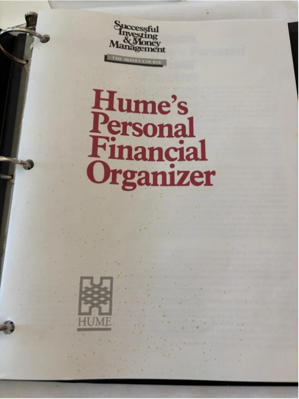 Hume lot vintage